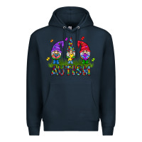 Navy autism Gnome Premium Hoodie - CowhideDigitalArt