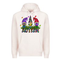 Pale Pink autism Gnome Premium Hoodie - CowhideDigitalArt