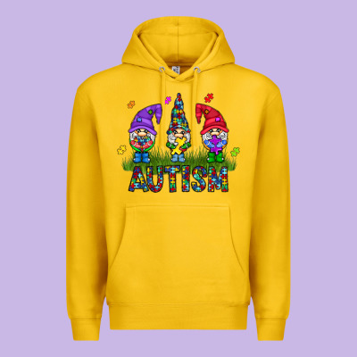 Autism Gnome Premium Hoodie Designed By Cowhidedigitalart