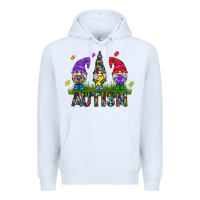 White autism Gnome Premium Hoodie - CowhideDigitalArt