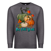 Charcoal Heather Happy Fall Y'all Pumpkins Premium Sweatshirt - RanaPortraitStore