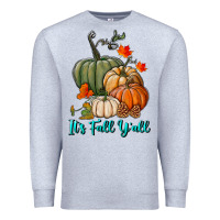 Heather Grey Happy Fall Y'all Pumpkins Premium Sweatshirt - RanaPortraitStore