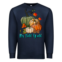 Navy Happy Fall Y'all Pumpkins Premium Sweatshirt - RanaPortraitStore