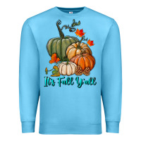 Ocean Blue Happy Fall Y'all Pumpkins Premium Sweatshirt - RanaPortraitStore