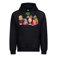 Black summer coffee cups Urban Hoodie - AdoDesignShop