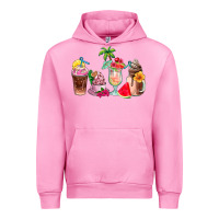 Fuchsia Pink summer coffee cups Urban Hoodie - AdoDesignShop