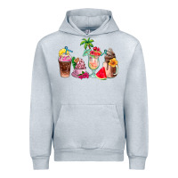 Heather Grey summer coffee cups Urban Hoodie - AdoDesignShop