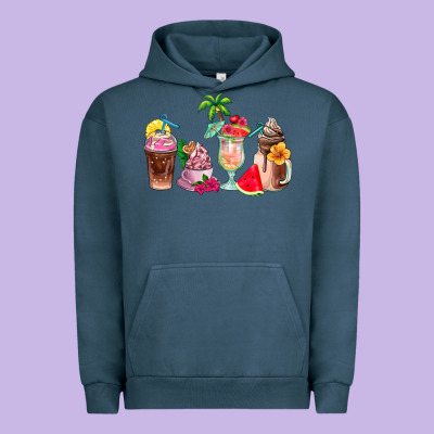 Summer Coffee Cups Urban Hoodie Designed By Adodesignshop