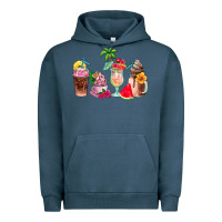 Pigment Midnight Navy summer coffee cups Urban Hoodie - AdoDesignShop