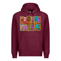 Burgundy gobble till you wobble Premium Hoodie - FaDigitalArtStudio