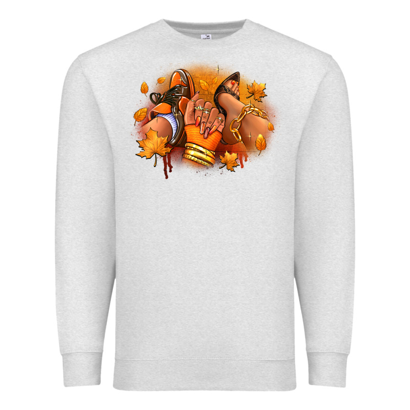 Fall Sneaker And Heel Afro Woman Premium Sweatshirt by RanaPortraitStore | Teevron