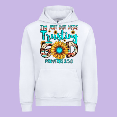 I M Just Out Here Trusting God Proverbs 3 56 Urban Hoodie Designed By Jahusdesignshop