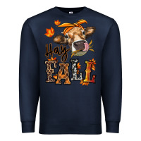 Navy Hay Fall heifer Premium Sweatshirt - RanaPortraitStore