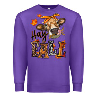 Purple Hay Fall heifer Premium Sweatshirt - RanaPortraitStore