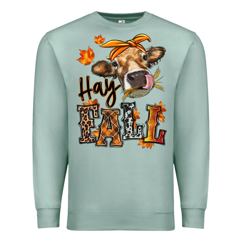 Hay Fall Heifer Premium Sweatshirt by RanaPortraitStore | Teevron