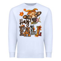 White Hay Fall heifer Premium Sweatshirt - RanaPortraitStore