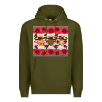 Army Green mexico gnomes Premium Hoodie - HRA Design Shop