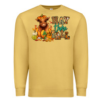 Antique Gold Hay there Fall pumpkin heifer Premium Sweatshirt - RanaPortraitStore
