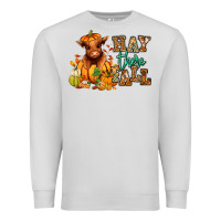 Dove Grey Hay there Fall pumpkin heifer Premium Sweatshirt - RanaPortraitStore