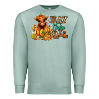 Seafoam Hay there Fall pumpkin heifer Premium Sweatshirt - RanaPortraitStore