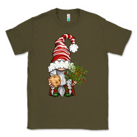 Army Green Christmas Gnome With Cookie Classic Tee - BundleAndBundleShop