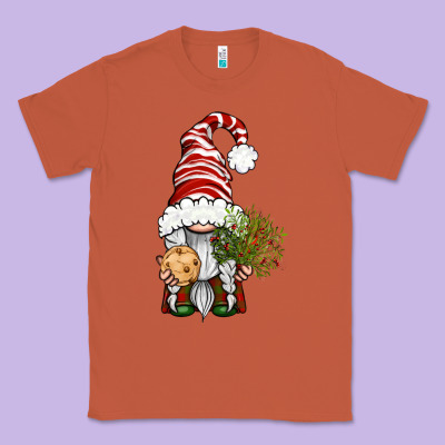 Christmas Gnome With Cookie Classic Tee Designed By Bundleandbundleshop