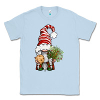 Dusty Blue Christmas Gnome With Cookie Classic Tee - BundleAndBundleShop