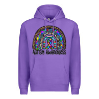 Purple autism awareness Premium Hoodie - CowhideDigitalArt