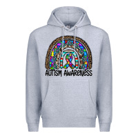 Heather Grey autism awareness Premium Hoodie - CowhideDigitalArt