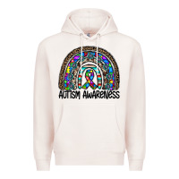 Pale Pink autism awareness Premium Hoodie - CowhideDigitalArt