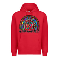 Red autism awareness Premium Hoodie - CowhideDigitalArt