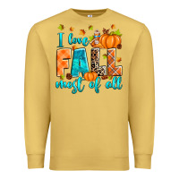 Antique Gold I love Fall most of all Premium Sweatshirt - RanaPortraitStore