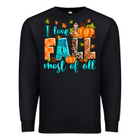 Black I love Fall most of all Premium Sweatshirt - RanaPortraitStore