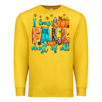 I Love Fall Most Of All Premium Sweatshirt | Teevron