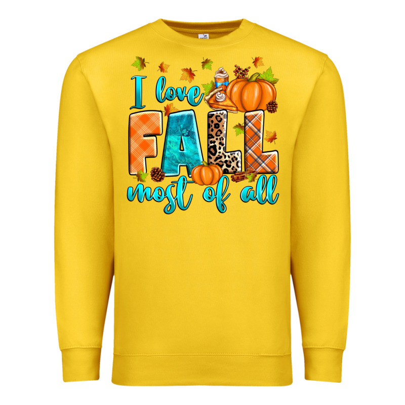 I Love Fall Most Of All Premium Sweatshirt by RanaPortraitStore | Teevron