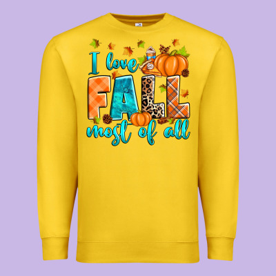 Premium Sweatshirt I love Fall most of all