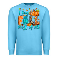 Ocean Blue I love Fall most of all Premium Sweatshirt - RanaPortraitStore