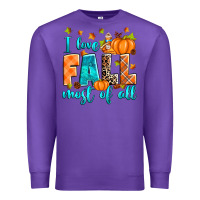 Purple I love Fall most of all Premium Sweatshirt - RanaPortraitStore