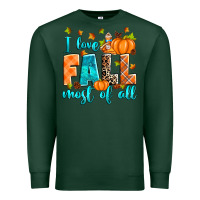 Sports Green I love Fall most of all Premium Sweatshirt - RanaPortraitStore
