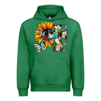 Emerald cross with sunflower Urban Hoodie - JahusDesignShop