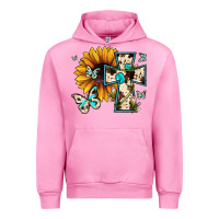 Fuchsia Pink cross with sunflower Urban Hoodie - JahusDesignShop