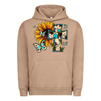 Pigment Burro cross with sunflower Urban Hoodie - JahusDesignShop