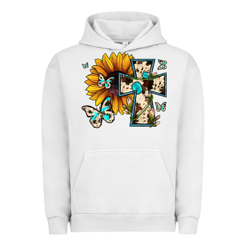 Cross With Sunflower Urban Hoodie by JahusDesignShop | Teevron
