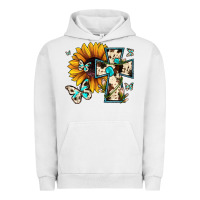 Pigment Lunar Rock cross with sunflower Urban Hoodie - JahusDesignShop