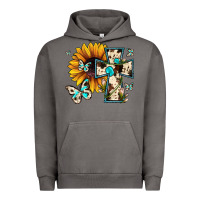 Pigment Tornado cross with sunflower Urban Hoodie - JahusDesignShop