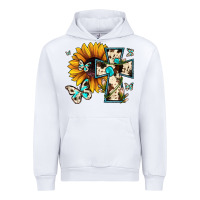 White cross with sunflower Urban Hoodie - JahusDesignShop