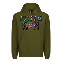 Army Green autism mom Premium Hoodie - CowhideDigitalArt