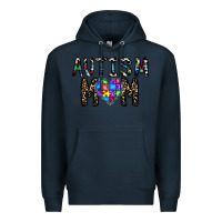 Navy autism mom Premium Hoodie - CowhideDigitalArt