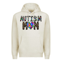 Oatmeal Heather autism mom Premium Hoodie - CowhideDigitalArt