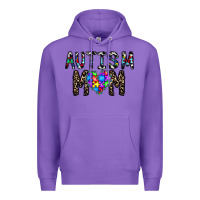 Purple autism mom Premium Hoodie - CowhideDigitalArt